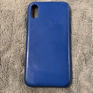 Apple blue leather iPhone X and Xs case